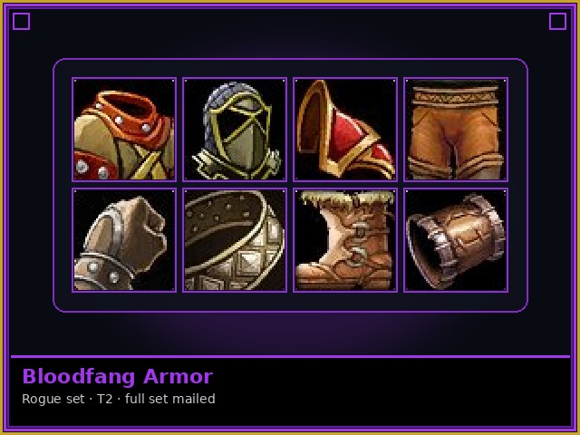 Rogue · T2 — Bloodfang Armor