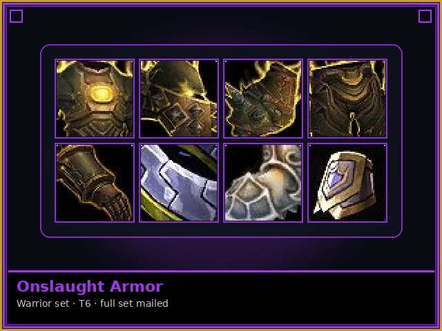 Warrior · T6 — Onslaught Armor