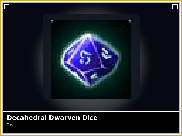 Decahedral Dwarven Dice