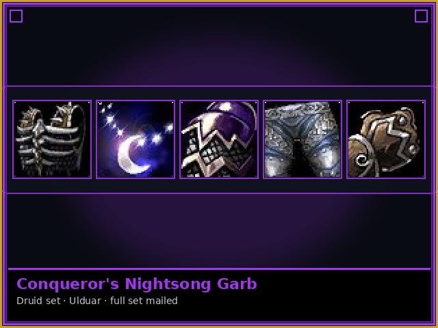 Druid · Ulduar — Conqueror's Nightsong Garb